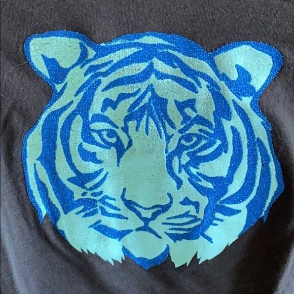 Unsweetened Black Tiger Aqua Metallic & Glitter Tiny Tee - Picture 2 of 8